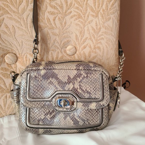 Coach Python Leather Cross Body Bag - Picture 1 of 4